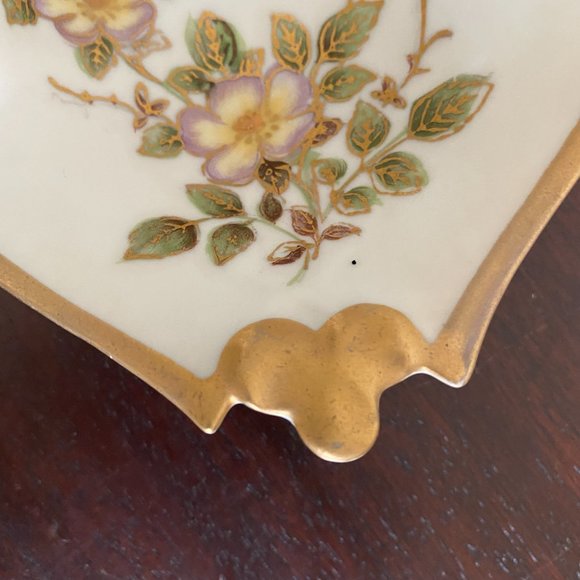 Vintage Ardalt Lenwile Hand Painted Lemon Server Nut Candy Trinket Dish Catchall - Picture 4 of 11